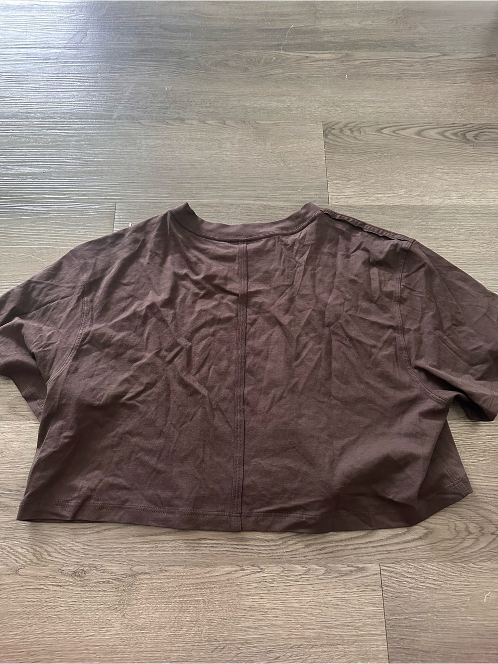 lululemon athletica Cropped Short Sleeve Tee in Espresso Brown - Picture 3 of 4